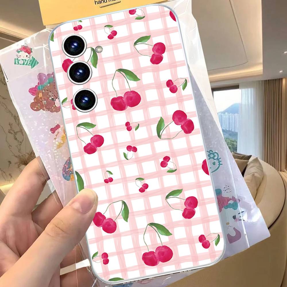 Fresh Fruit Phone Case For Samsung Galaxy Transparent Cover A52 A12 A51 S21 Edge S22ULTRA S23 S24 S20LITE Plus Ultra
