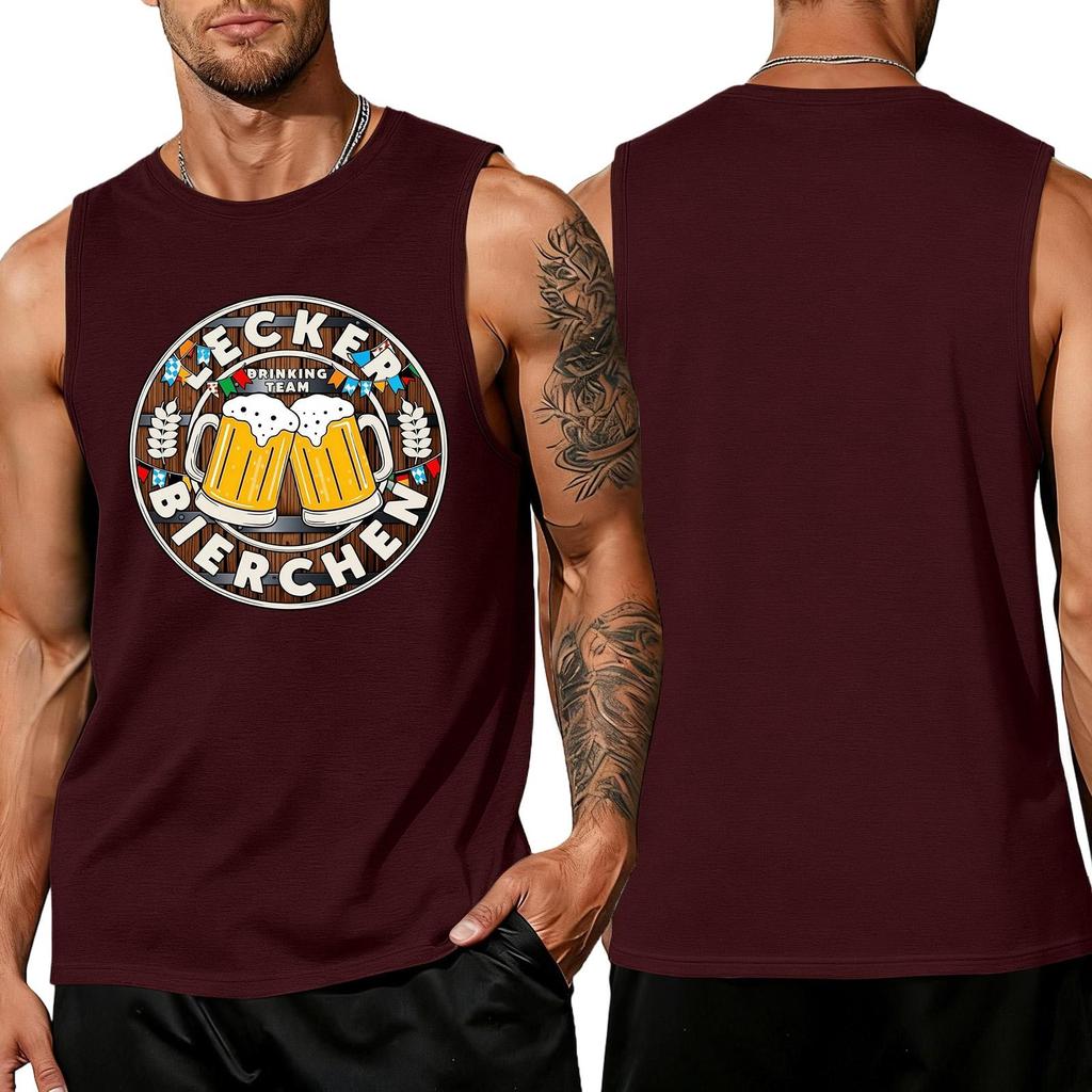 Men's Sleeveless Tank Top Casual Loose Fit Summer Beachwear Breathable Lightweight Muscle Shirt for Outdoor Sports and Daily Wear