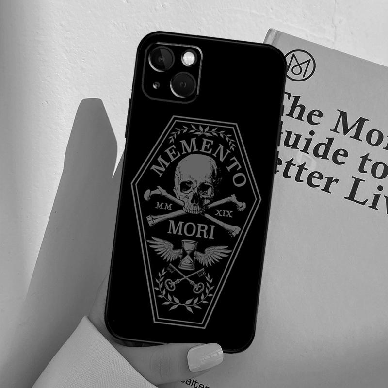 Memento Mori Phone Case For iPhone 16 14 13 12 11 15 Pro Max 13 12 mini XR 16e 15 16 Plus Full Cover