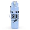 1PC Emotions Destroy Everything Text 750ml Color Plastic Sports Water Bottle Leakproof Flip Straw Lid Suitable for Sports Office Home Use