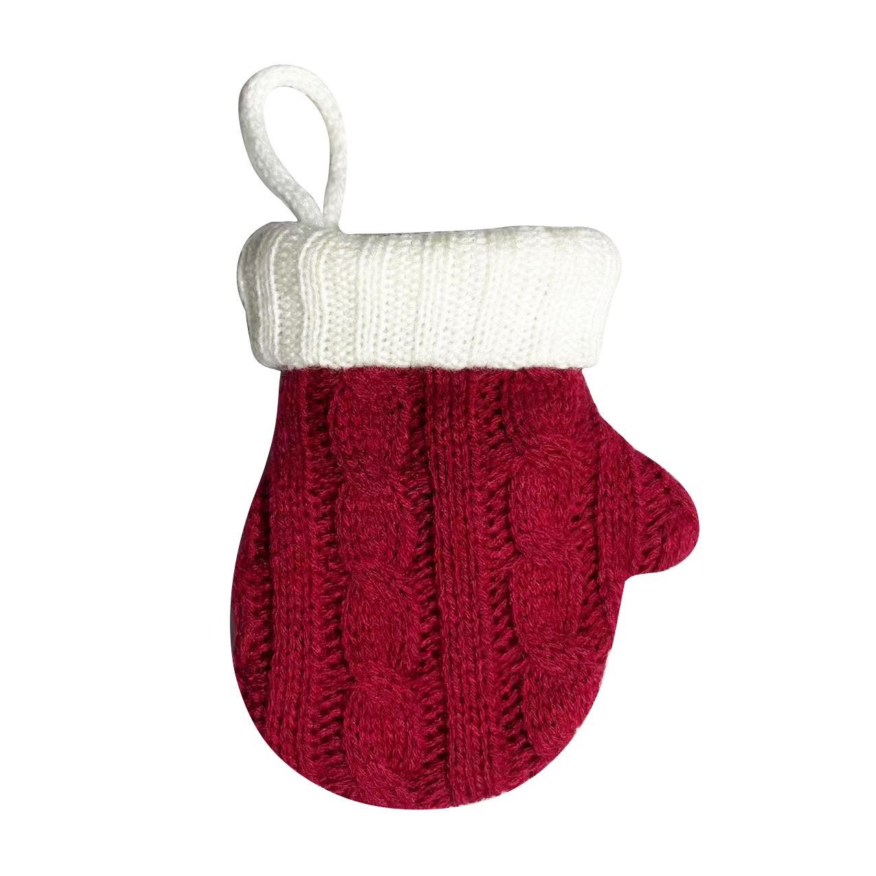 

Christmas Festival Mini Knitted Sock Ornaments for Tree & Cutlery Decoration