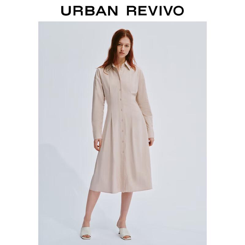 

UR 2024 Spring Women s Elegant Button-Front Shirt Dress S
