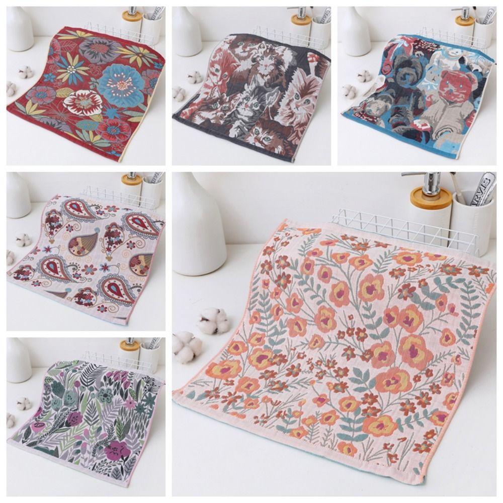 High Quality 37x40cm Large Hand Towel 4 Layer Cotton Gauze Decorative Kitchen Towel Quick Dry Tea Towel Home Restaurant