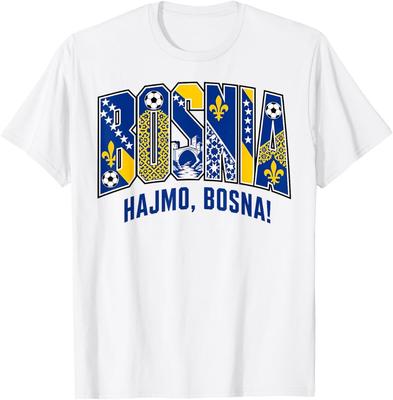 Équipe de Football de Bosnie 2026 T-shirt Collectionnable pour Fans Bosniaques