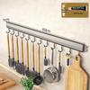 Space-Saving Kitchen Wall Rack: Punch-Free Aluminum Multi-Function Storage Hooks