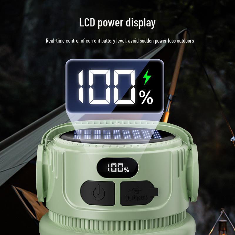 Portable Rechargeable Outdoor LED Solar Camping Lantern Lamp