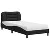 VidaXL Lit avec matelas noir 90x200 cm similicuir 3208696