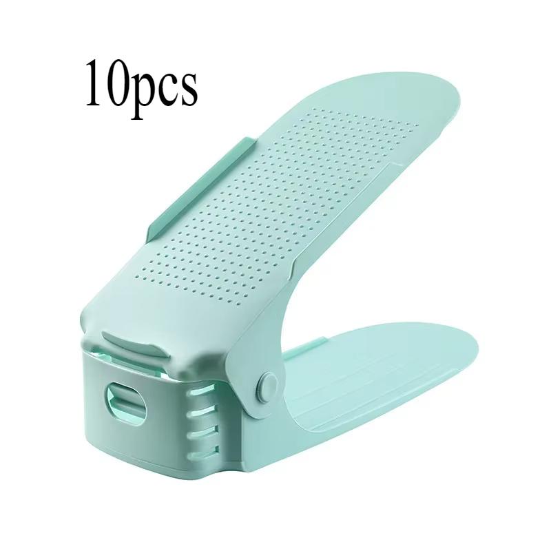 5/10 Stück Verstellbarer Schuhstapler Schuhschlitz-Organizer Schuhschlitz Platzsparer Doppeldecker Schuhregal Halter Für Schrankorganisation