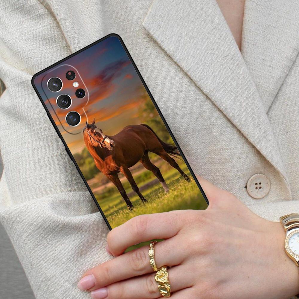 Animal Steed Horse Cell Phone Case for Samsung Galaxy S26 Ultra S25 S24 S23 S22 S21 S20 Note10 Cover