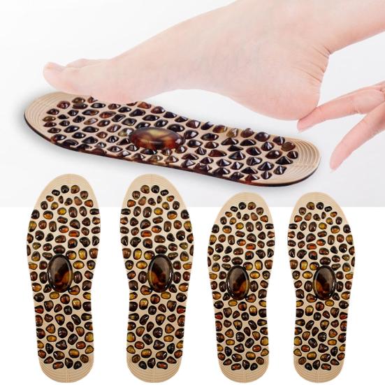 1 Pair Feet Massager Insoles Two Way Cobblestone Lightweight Free Cutting Relaxation Massage Foot Pads for Summer Spring Autumn
