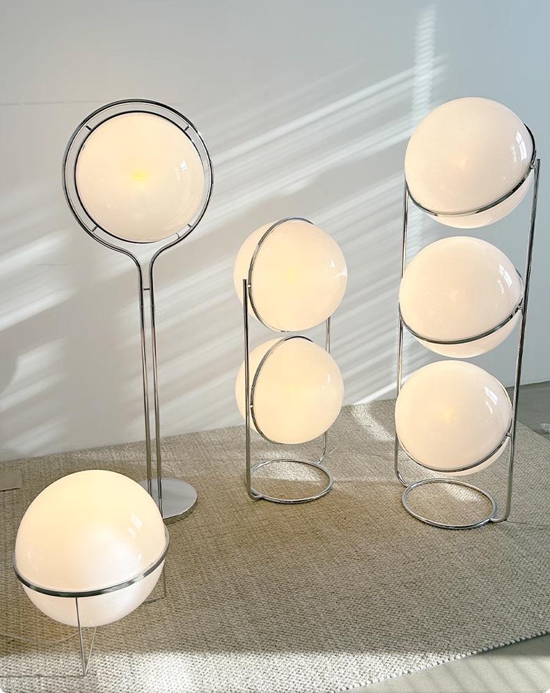 Nordic Mid-Century Bauhaus Sphere Floor Lamp – Minimalist Designer Bedside Light