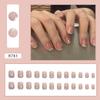 Light Pink Glossy False Nails with White Tip Sweet & Charming Reusable False Nails for Hot Girl Dress Matching