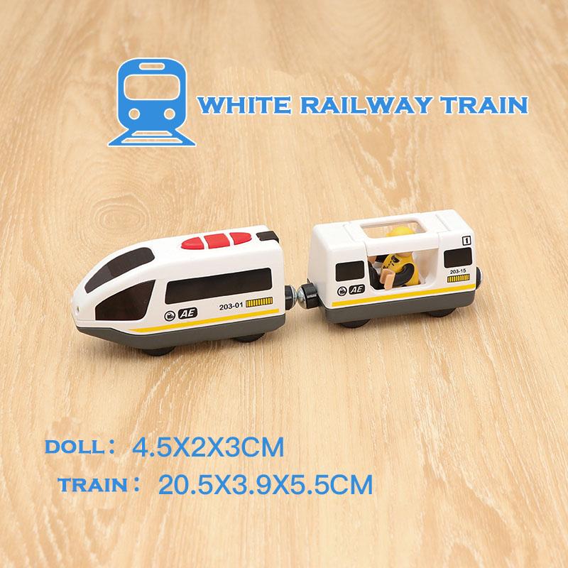 RC Electric Train Set Locomotive Magnetic Train Diecast Slot Toy Fit for Brand Wooden Train Railway Track Toys for Kids Gifts