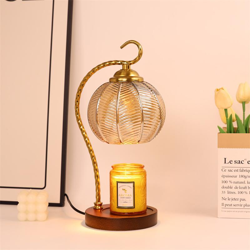 Vintage Wax Melter Lamp Flameless Candle Warmer with Timer Dimmable Aroma Lamp for Bedroom Relaxing Gift Home Decor