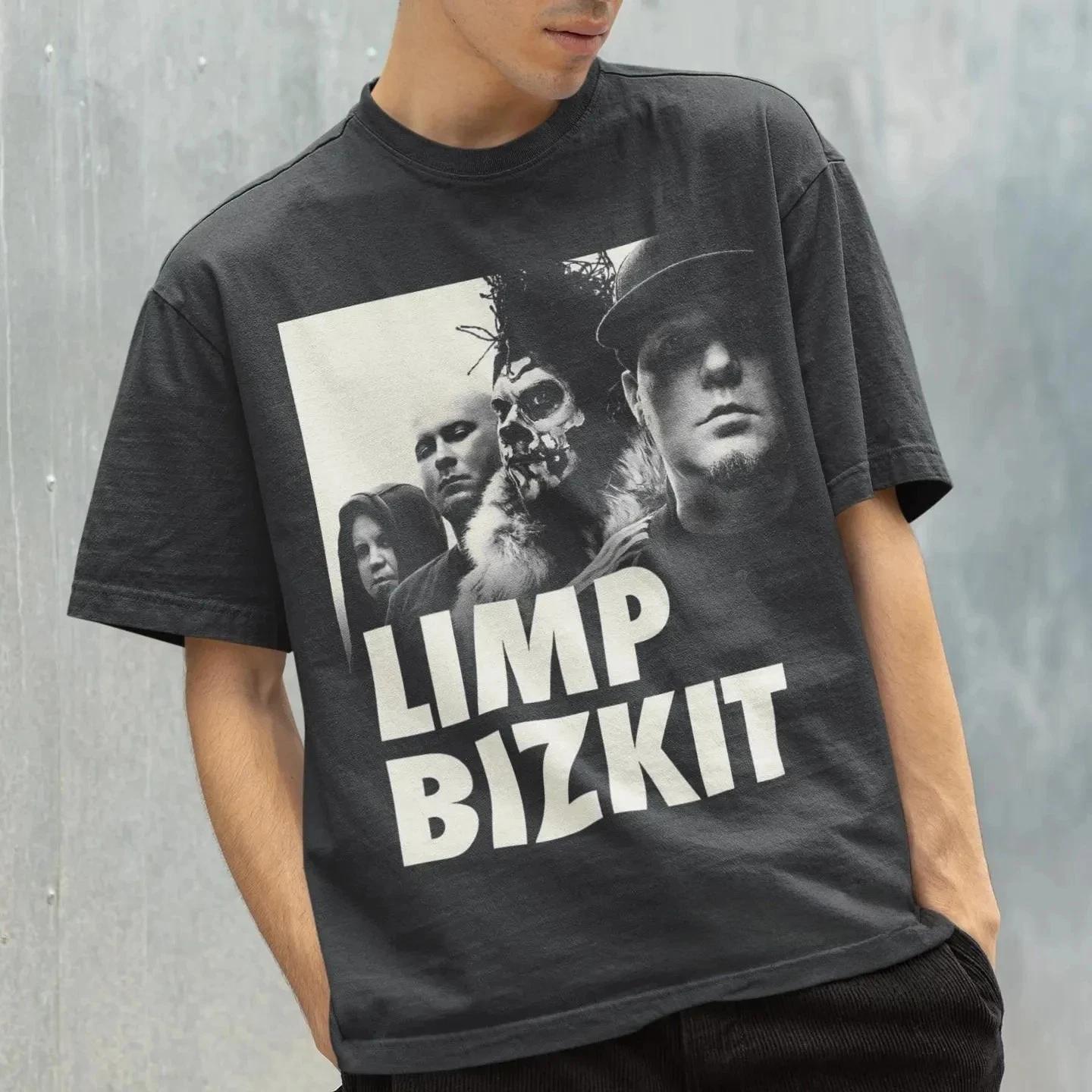 Футболки Limp Bizkit С графическим принтом Хлопковые футболки Футболки Фреда Дёрста Унисекс Рок M