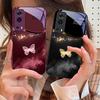 Pink Butterfly Ash Blue For Vivo Y76 16 55 V29 Lite 5G 25 23 30 iQOO Z9X 12 Pro Neo X200 100 90 60 Tempered Glass Phone Case