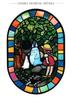 Exkluzivní vitrážová pohlednice Muzea Ghibli Můj soused Totoro "Stromový tunel"