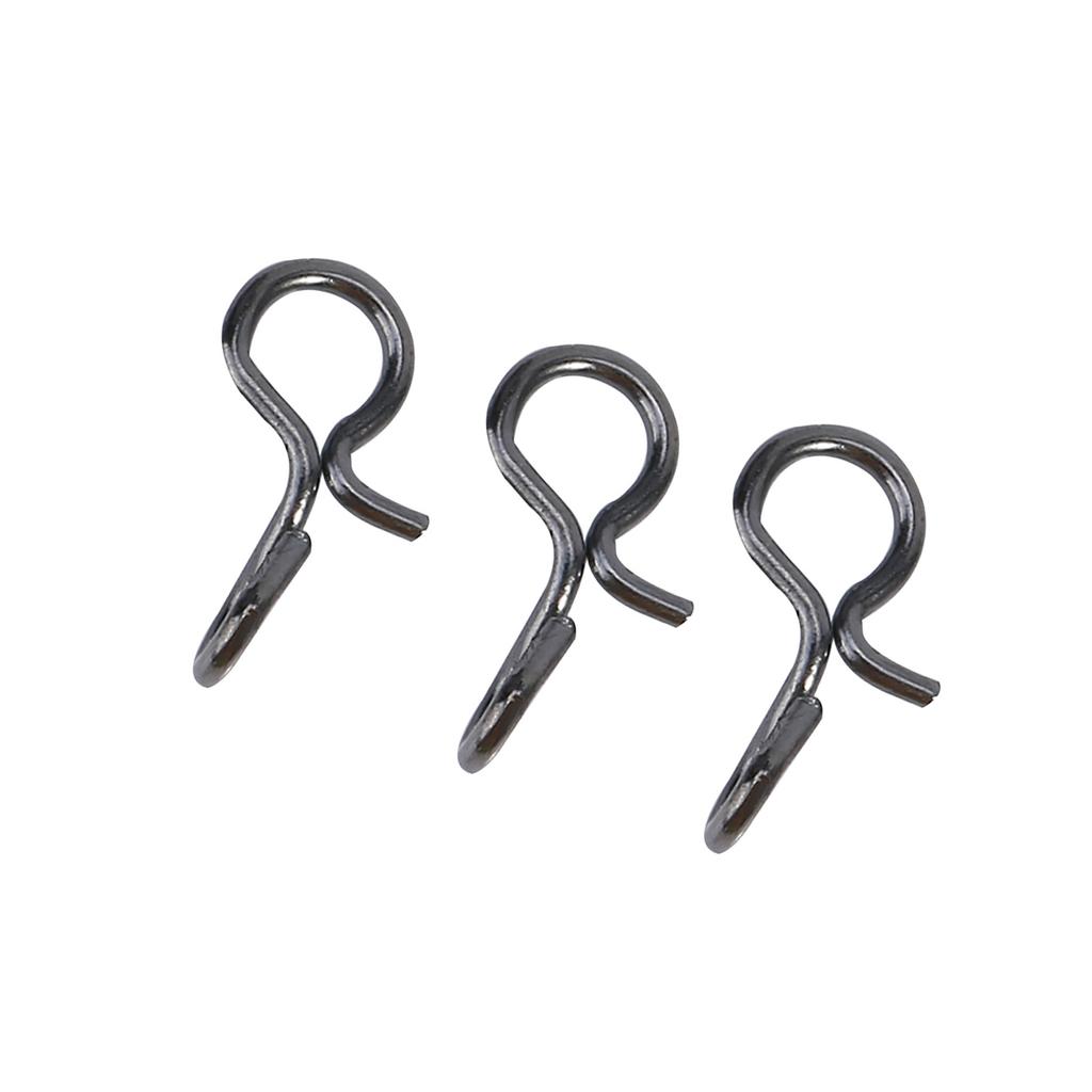 Černá nerezová ocel Muškařský háček Nástraha Karabinka Pohodlná výměna Rybářské karabinky (S)