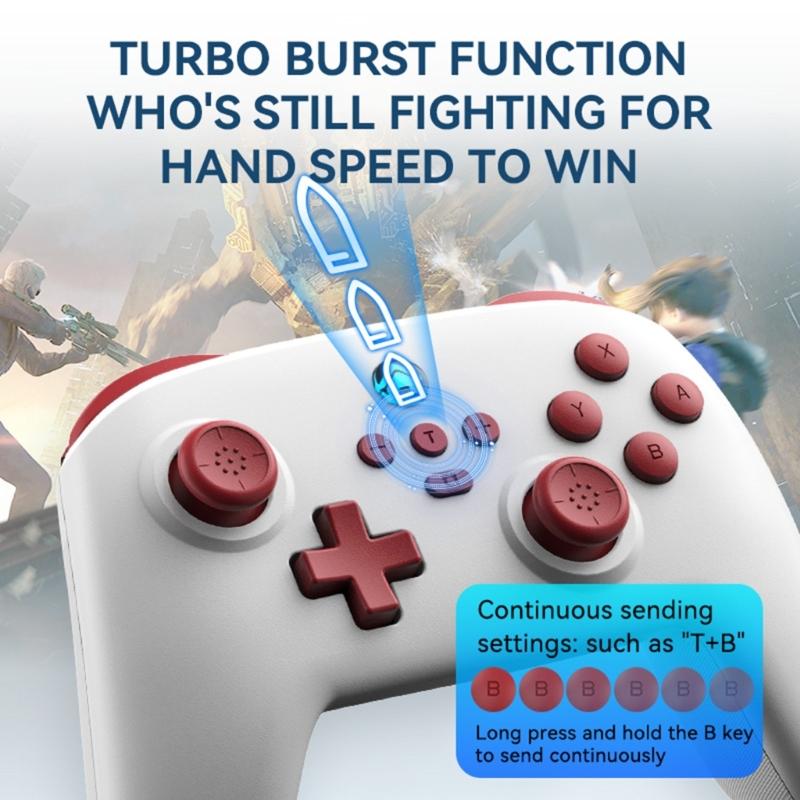 Wireless Bluetooth-compatible Gamepad for NS SwitchPro Game Controller Adjustable Vibration Wake Up For SwitchPro PC