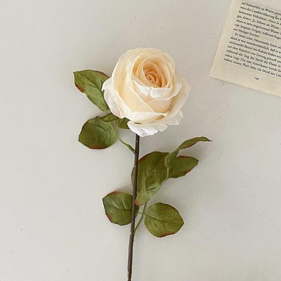 Realistische künstliche Rose mit langem Stiel, falscher Rosenstrauß für den Valentinstag, Heimhochzeit, Tischdekoration, DIY Brautstrauß