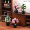 2Pcs 1/12 Flower Pot Model Doll Home Miniature Potted Plants Garden Ornament Micro Scene Decoration Toy