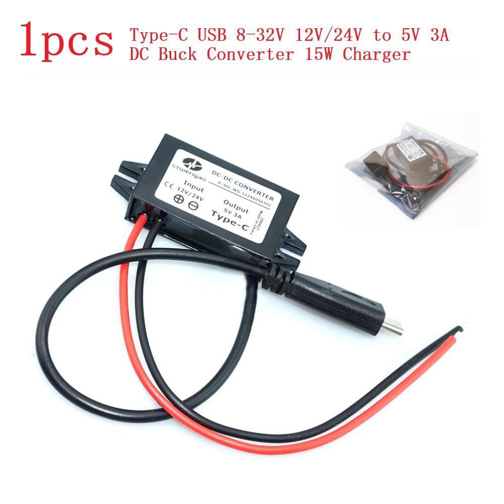 Type-C USB Smart Charger 12V 24V Drop 5V 3A15W  Power Module Converter