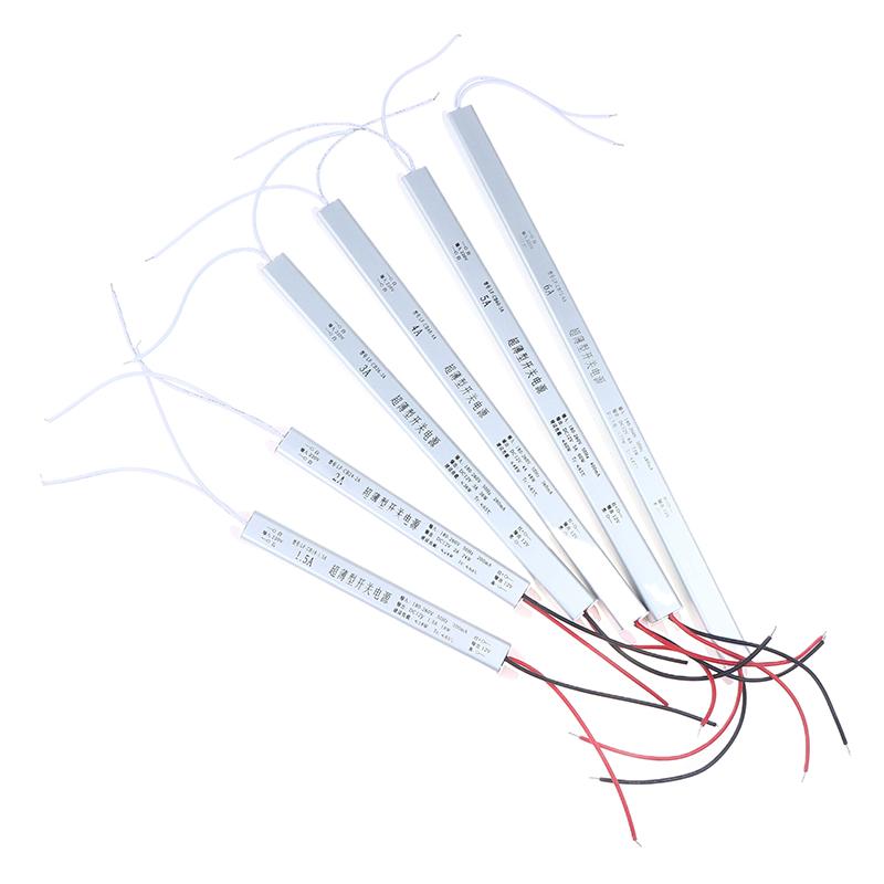 ספק כוח מיתוג דק DC12V מ-AC 220V, דרייבר LED, שנאי תאורה עבור פס לד 18W 24W 36W 48W 60W 72W