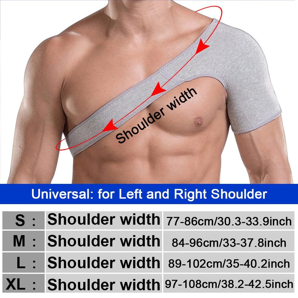 1Pcs Bamboo Charcoal Shoulder Brace,Left Right Arm Injury Prevention Stabilizer Sleeve Wrap- Immobilizer for Dislocated AC Joint
