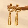 MamacitaSlay Creative 18K Gold Plated Stainless Steel Spiral Earrings, Popular Waterproof Jewelry Women's Charm Earrings Gift