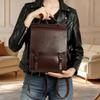 2025 New British College Style Backpack Genuine Leather Double Shoulder Bag for Female College Students Vintage Computer Simple Cowhide Backpack