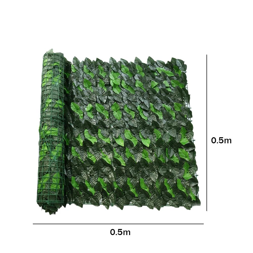 

Искусственная изгородь из плюща, панели для забора с зелеными листьями, искусственный экран для конфиденциальности для дома, улицы, сада, балкона, многофункциональный декор