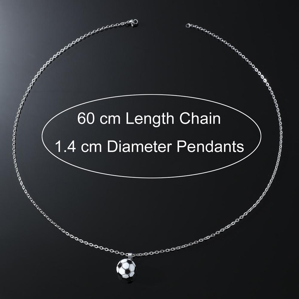 Men's European-Style World Cup Football Titanium Steel Pendant Necklace
