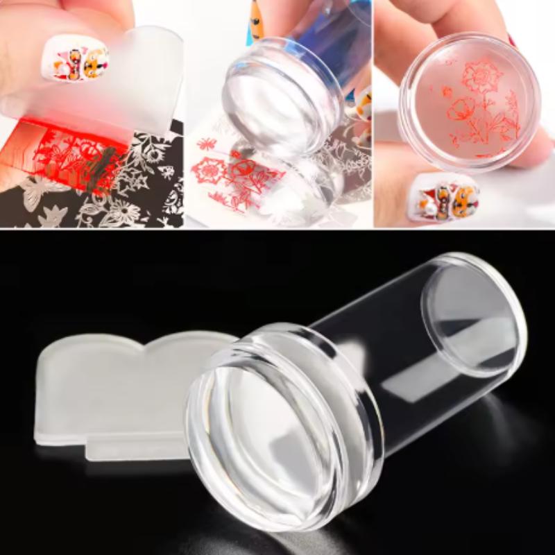 1/3/5pcs Nail Stamping Plates Pure Clear Jelly Nails Art Stamper Scraper Set Print Silicone Marshmallow Design Manicure Tool