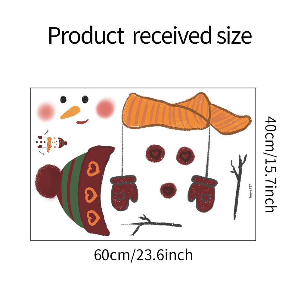 

Рождественское украшение на палку Снеговик Дверь спальни кабинета с красивыми декоративными наклейками на стену 40*60CM/fun-e137