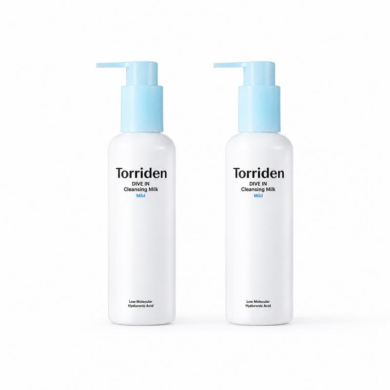 Torriden Dive-in Low Molecular Weight Hyaluronic Acid Cleansing Milk, 2 pcs, 200ml
