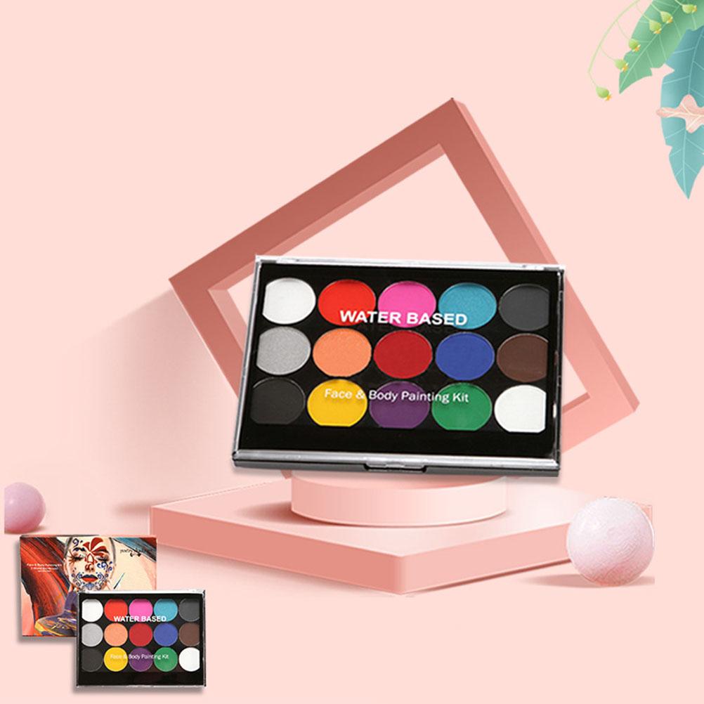 15 Colors Body Paint Makeup Facial Painting Pigment With Brush Kids Body Party Face Painting Makeup