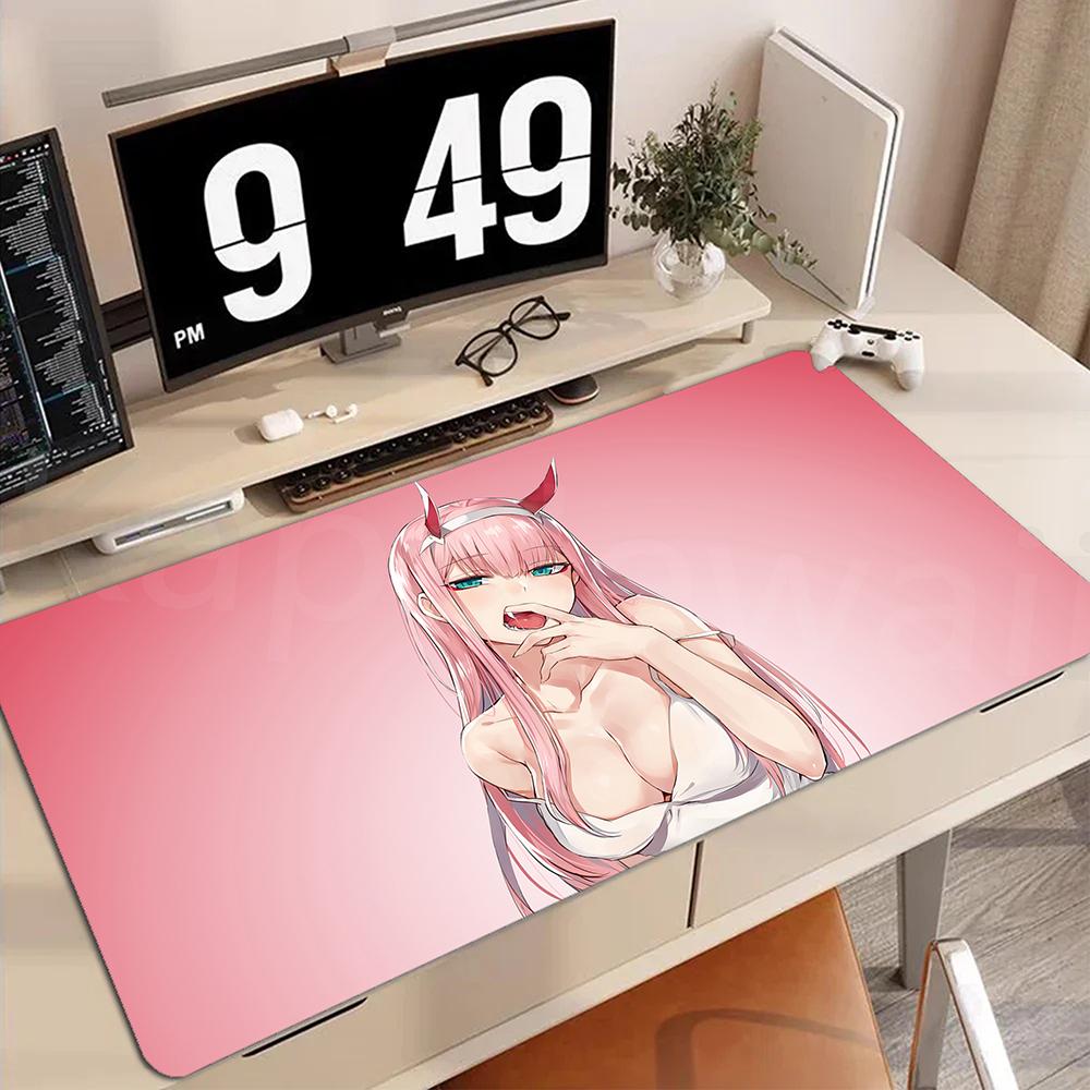 Large Anime Mouse Pad Darling In the FranXX  Gaming Mousepad Big Mouse Mat Zero Two XXL X HD Print Keyboard Pads Desm Mat