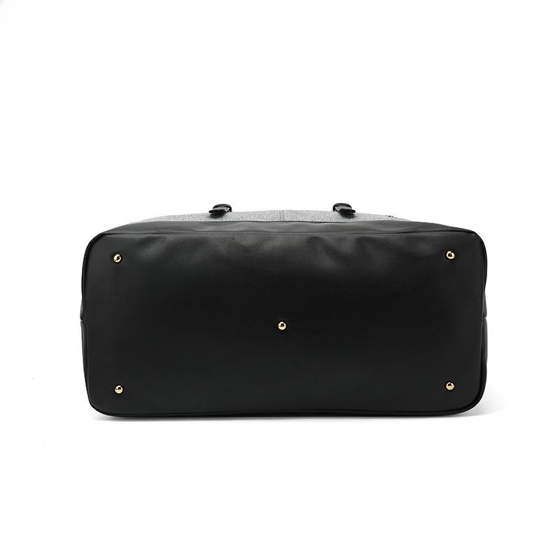 Waterproof Travel Bag Single Shoulder Duffle Oxford Cloth Solid Color Large Capacity Storage Bag Nylon Tote Bag