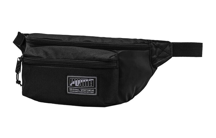 PUMA Fabric Fanny Pack One Shoulder Crossbody Sling Bag Small Unisex Black 075855-01 Small