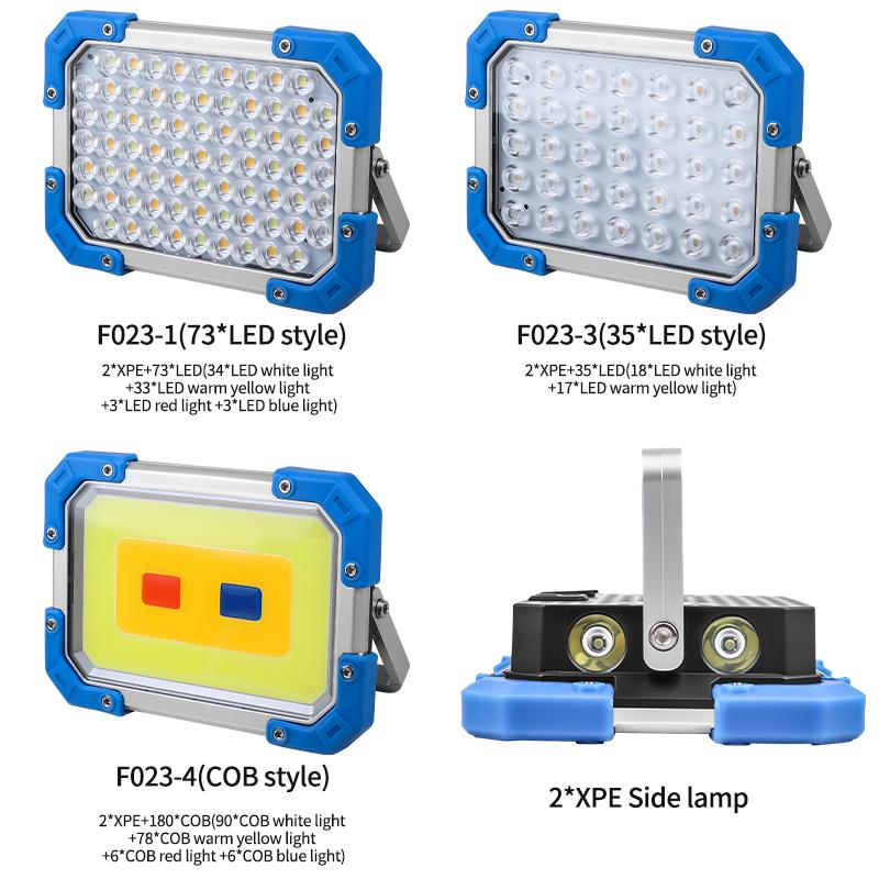 F023 Series LED Magnetic Work Light with Digital Display Portable Multiple Light Mode 3600mAh USB-C Rechargeable IPX4 Waterproof