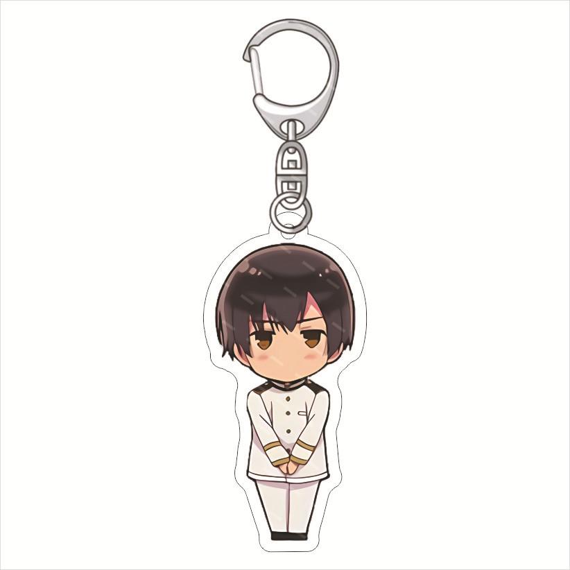 Axis Powers Anime Acrylic Fun Keychain Animation Related Products Gift Key Chain Bag Charms Souvenir Creative Pendant Jewelry