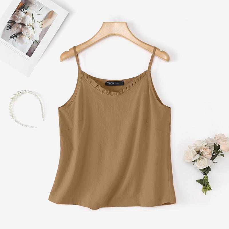 

ZANZEA Women Summer Casual Loose Straps Sleeveless Camisoles 5XL