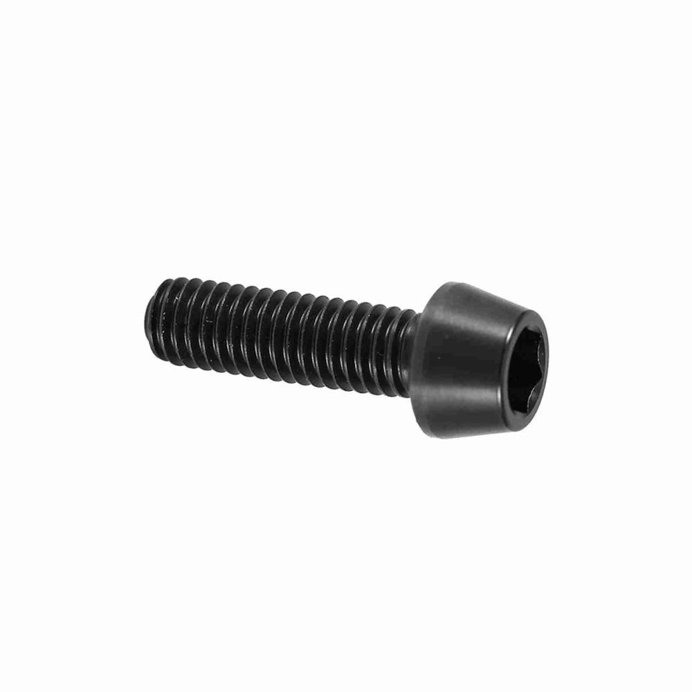 1pc M6x16/20mm Tapered Head Screw Titanium Alloy with Washer Conical Bolt Lightweight Hexagon Cone Hex Screws for Mountain Bike