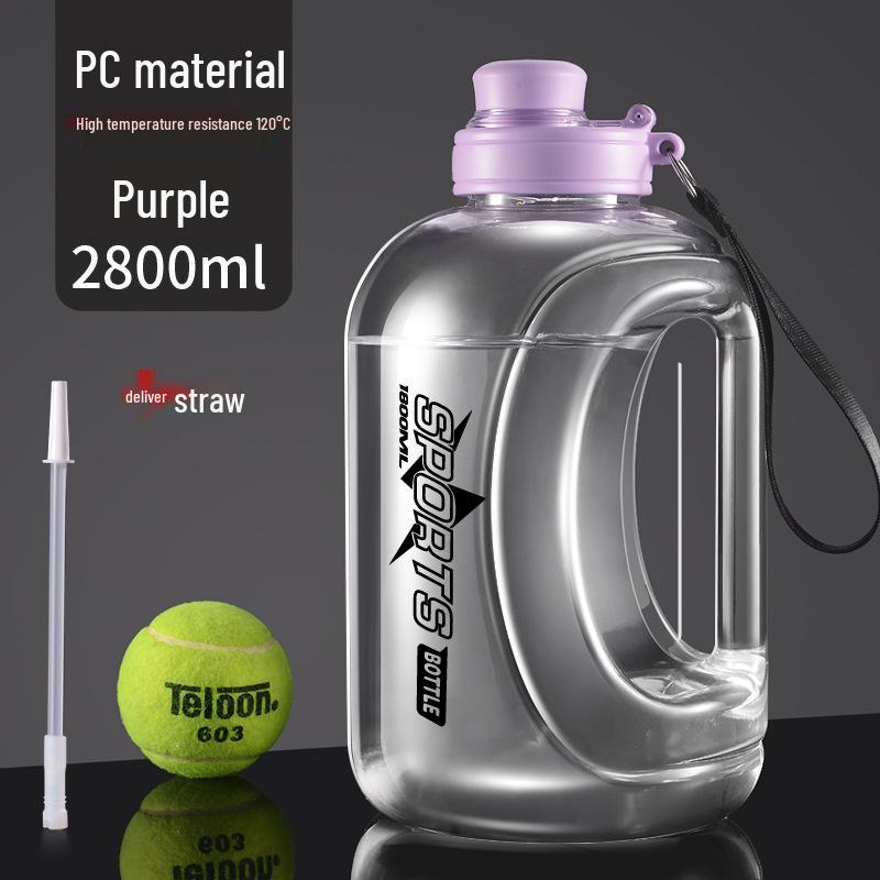 Large Capacity Portable Plastic Water Cup with Straw for Summer Sports