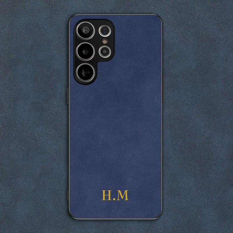 Personalise Customize Name Letter Leather Case For iPhone 16 Plus 15 14 13 12 Pro Max 11 X XR Sheepskin Cover coque funda