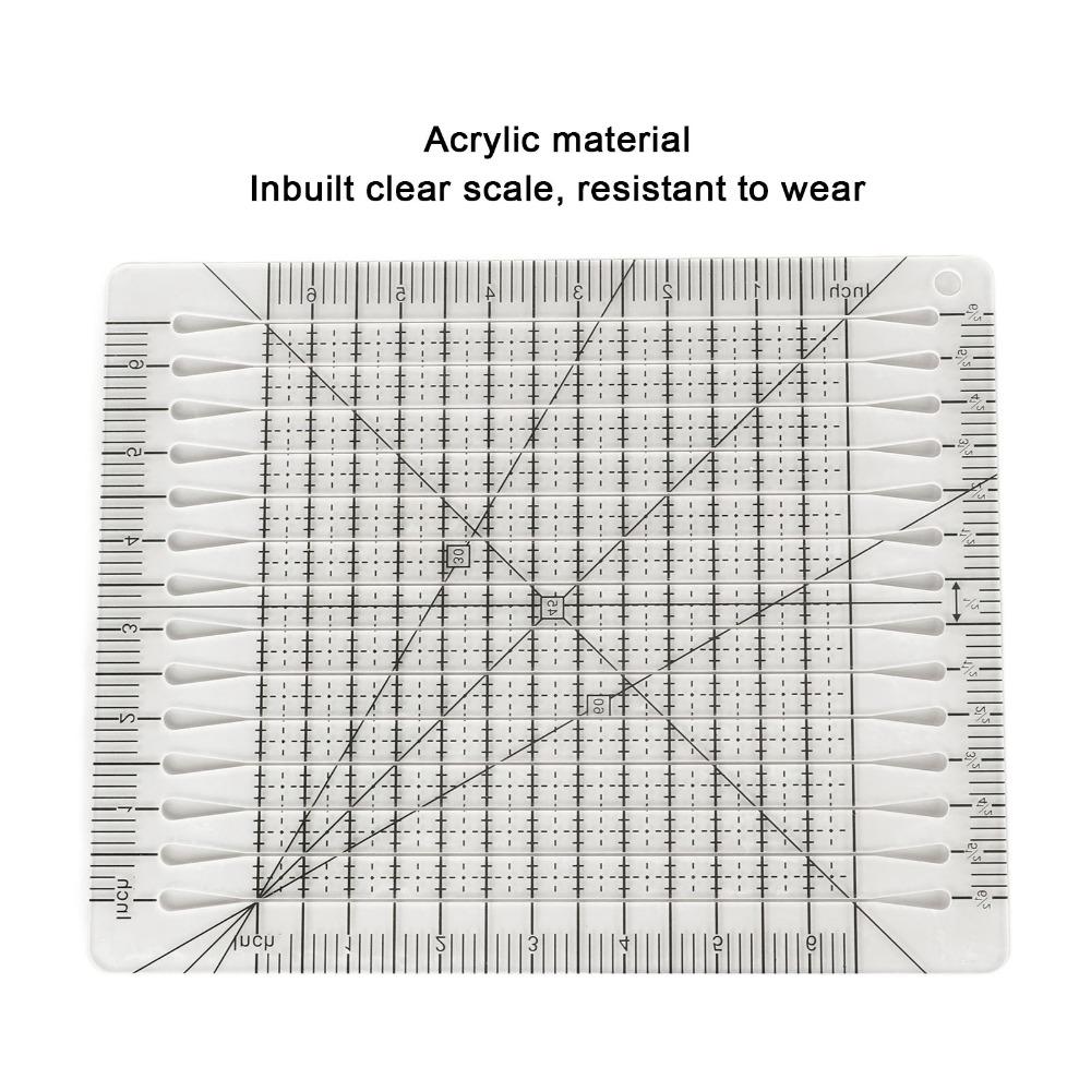 Black Grid Line Patchwork Ruler Accurate Scale Acrylic Sewing Ruler Fabric Cutting Ruler Sewing