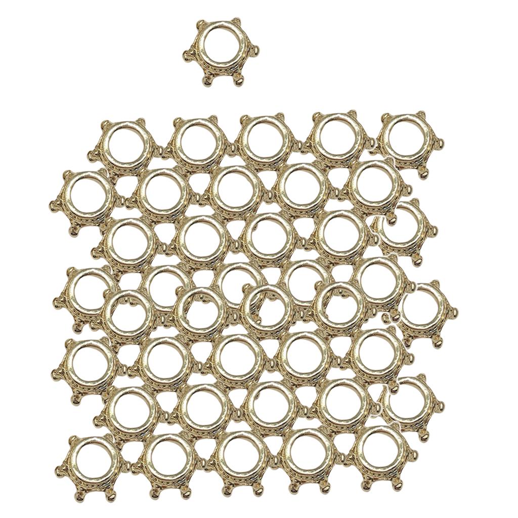 50pcs Crown Charms Beads for Jewelry Making Necklace Earrings Antique Bronze