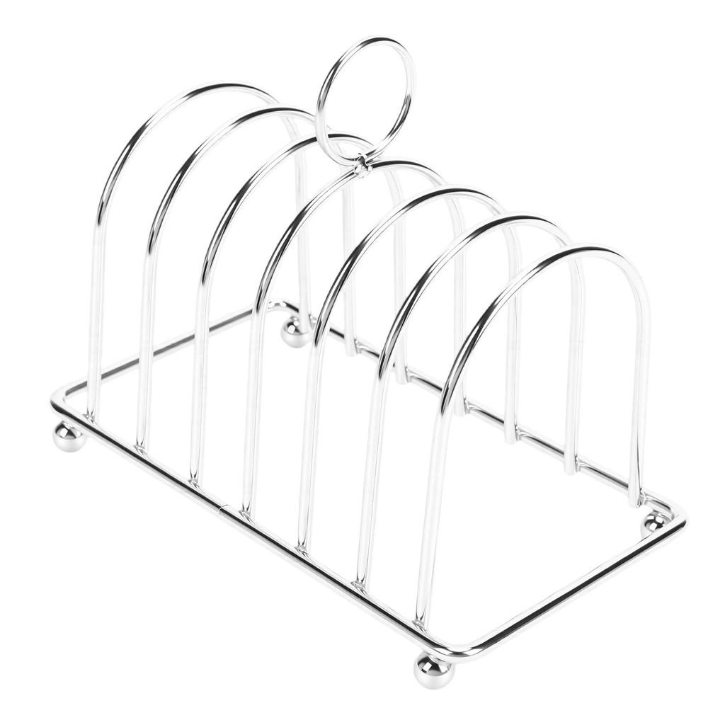 Toast Rack Stainless Steel 6 Slices Vintage British Bread Loaf Grid Cooling Station for Kitchen Restaurant Serving