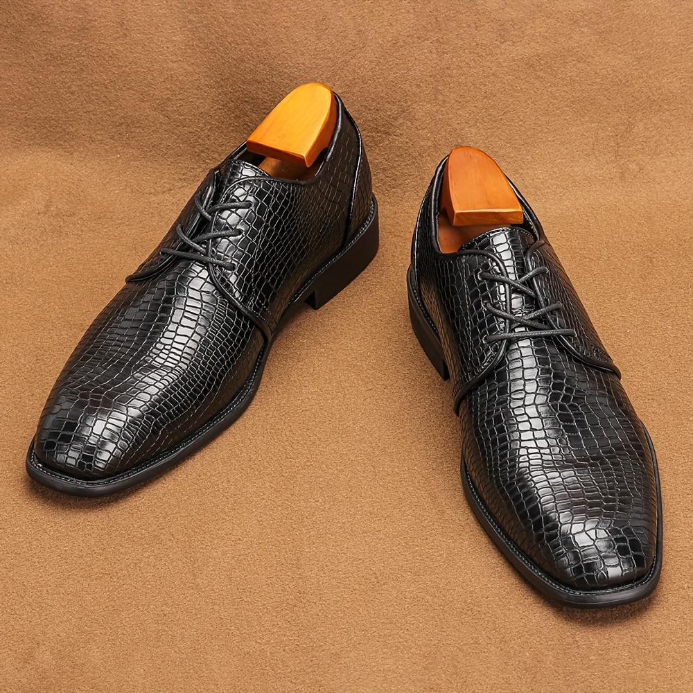 Мужская классическая обувь Удобная Деловая Стильная Мужская классическая обувь для джентльмена Кожаная 43 чёрный