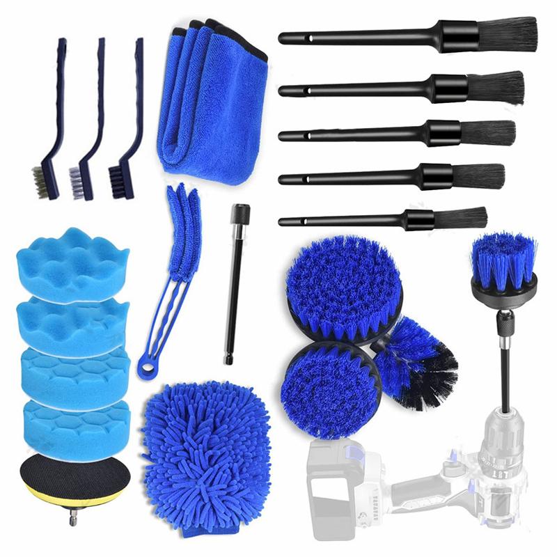 

Car Detailing Brush Kit Drill Wire Cleaning Brush for Car Interior Exterior Dashboard Air Vents 21pcs